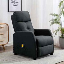 NNEVL Massage Recliner Dark Grey Fabric