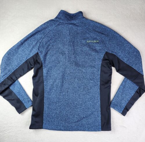 Spyder Para Hombre Media Cremallera Saliente Stryke Suéter Chaqueta Polar Azul Talla Grande NUEVO - Imagen 2 de 7
