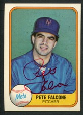 Pete Falcone #327 signed autograph auto 1981 Fleer Baseball Trading Card