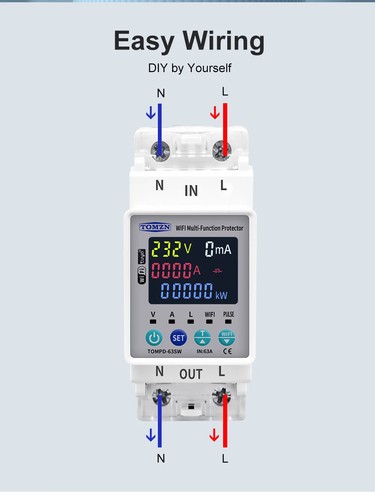 2P 63A 110V 220V TUYA WIFI Smart Switch Kwh Metering Circuit Breaker Timer - Picture 21 of 24