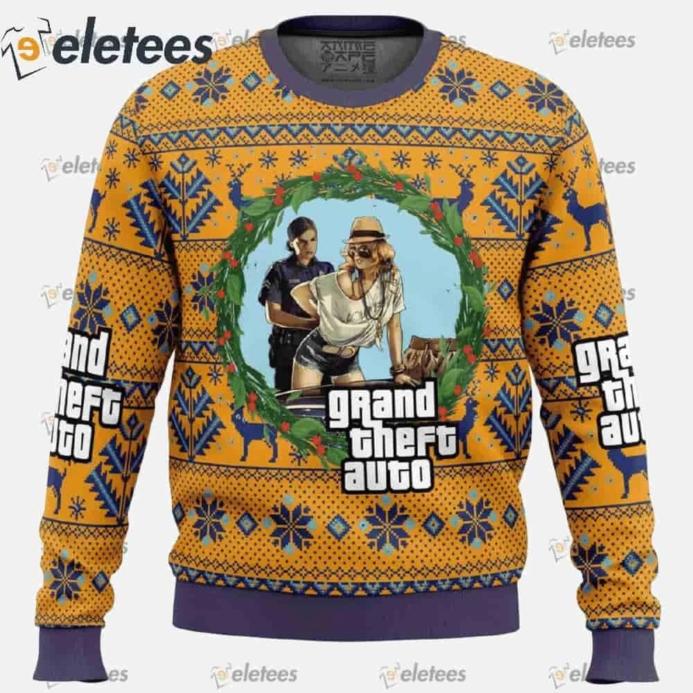 Grand Theft Auto Ugly Christmas Sweater A5SLSRCS
