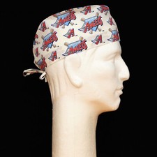 Rare Los Angeles Angels on White theme Scrub Hat
