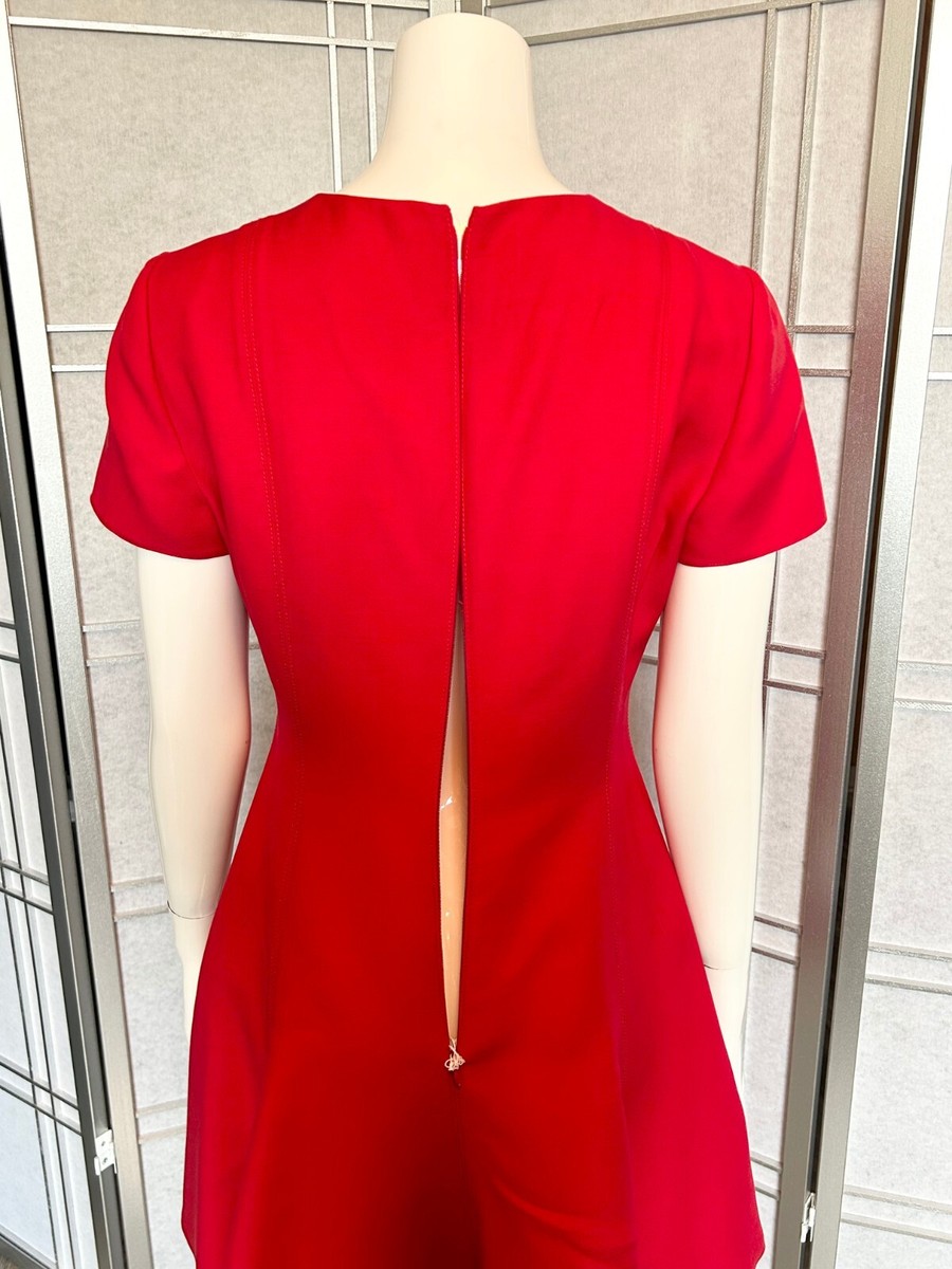 Valentino Wool and Silk A-line Dress in Red | eBay