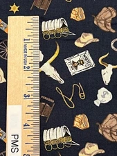 Dear Stella Old West Wild West Theme images 100% cotton fabric by the yard #1957