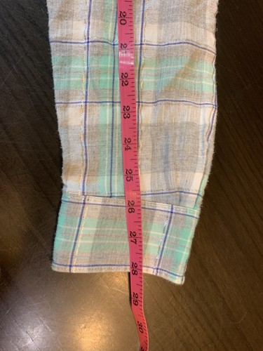 Talbots Shirt Womens Medium Plaid Pastel Metallic Preppy Classic Church Casual - Bild 12 von 12