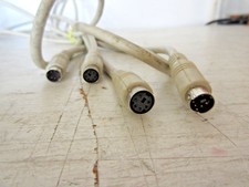 Lot of 2 PS2 Extension Cables 6 pin mini-DIN Male/Female Keyboard / Mouse 6'