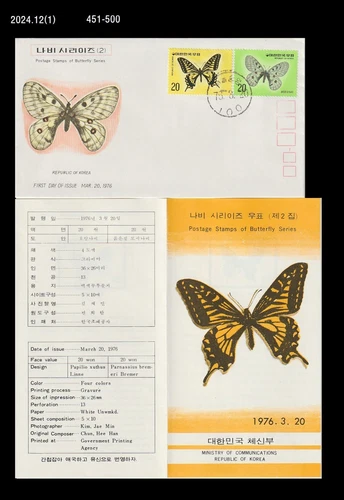 Insect,Butterfly,Nature,Wildlife,Japan 1976 FDC,Cover