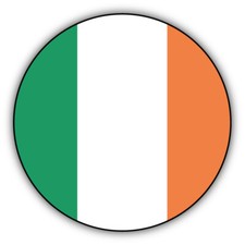 Ireland Round Flag Car Bumper Sticker Decal