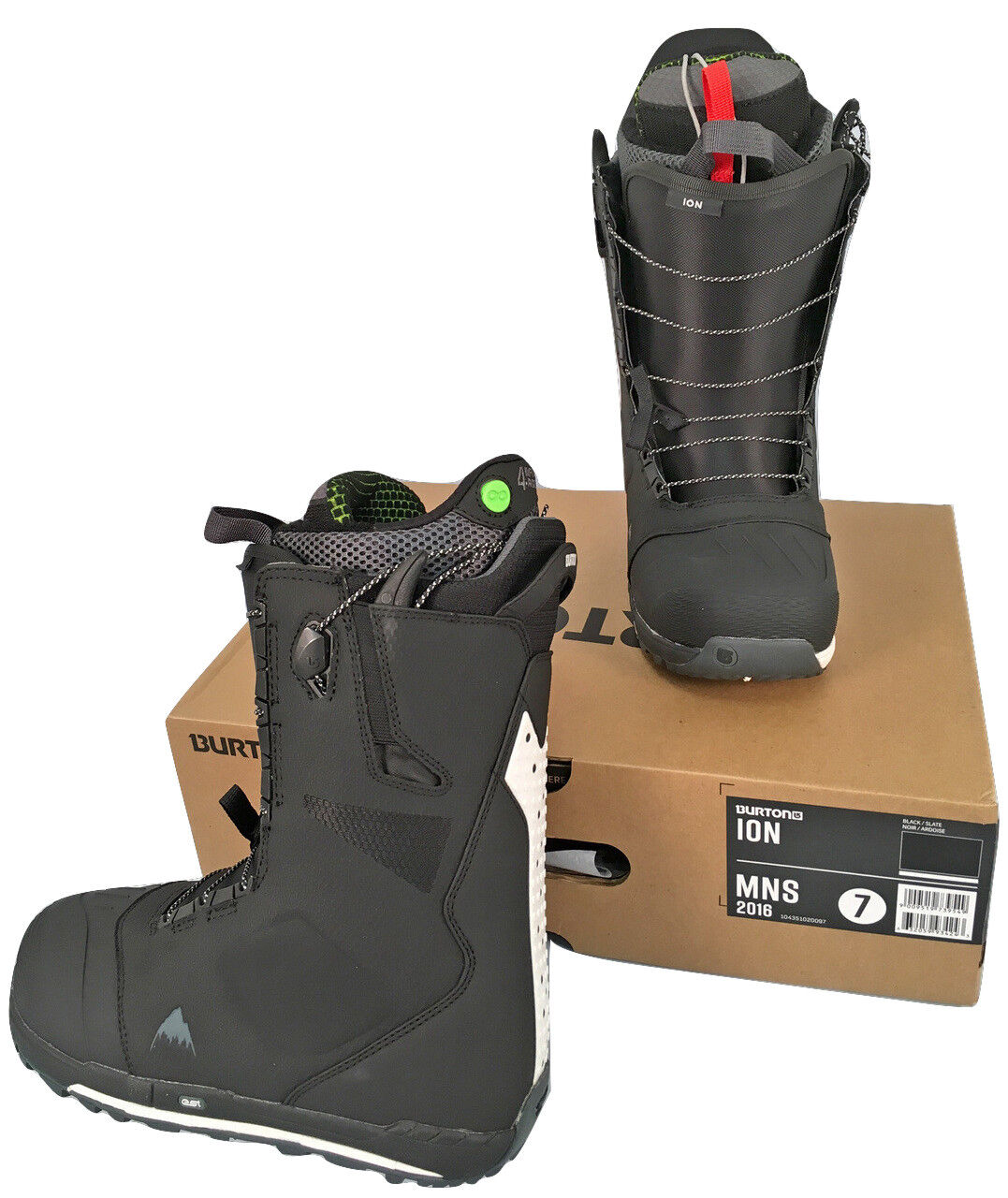 NEW $480 Burton Ion Boots! US UK Mondo 25 Euro Black | eBay