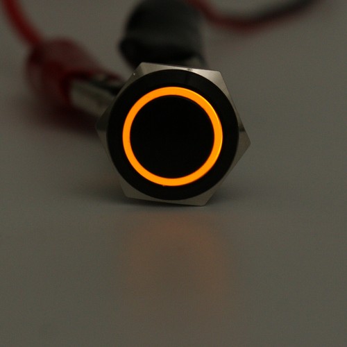 Interruttore pulsante 16 mm nero metallo LED 12V/3A IP67 verde/blu/giallo/rosso/bianco - Foto 18 di 34