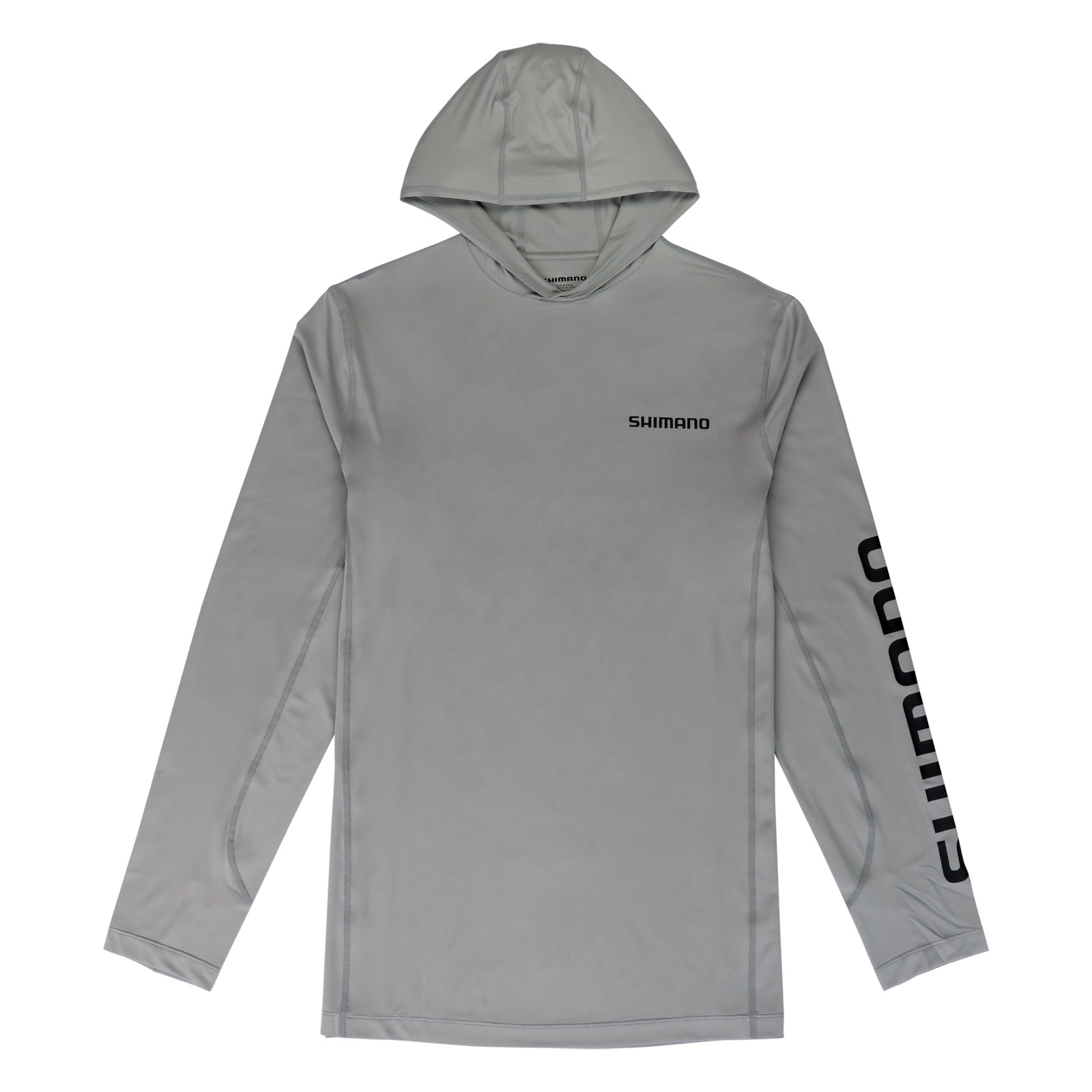 Shimano Long Sleeve Hooded Performance Tee Color - Steel Size - MD (ATEESUNLS...