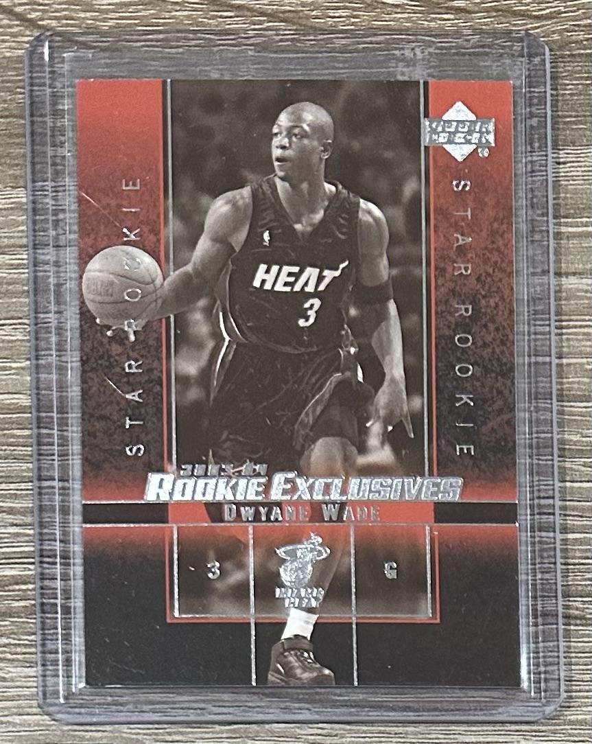 2003-04 Upper Deck Rookie Exclusives #5 Dwyane Wade Black & White Variation