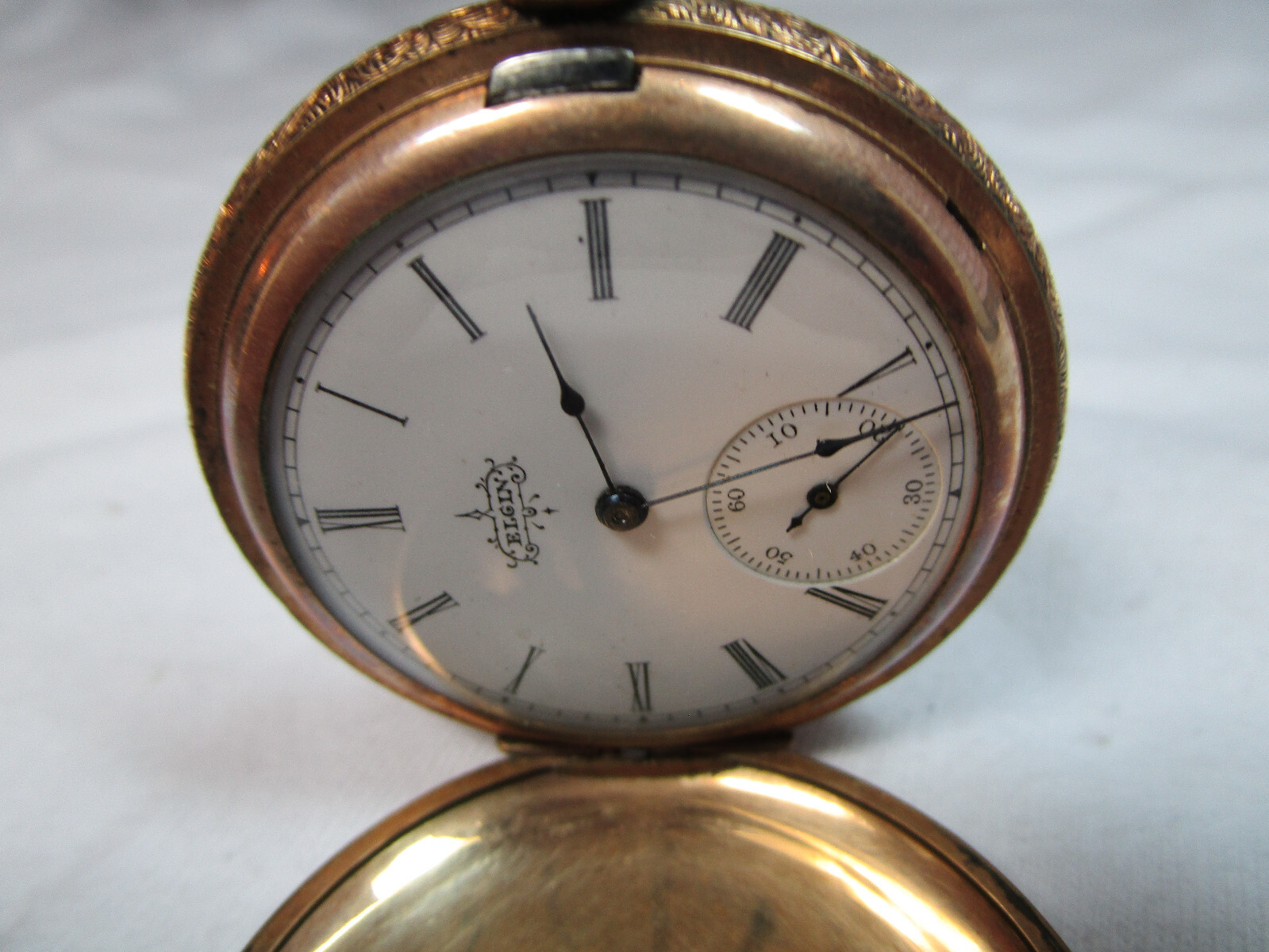 Elgin Solid Gold Pocket Watch* Over Composition 1… - image 13