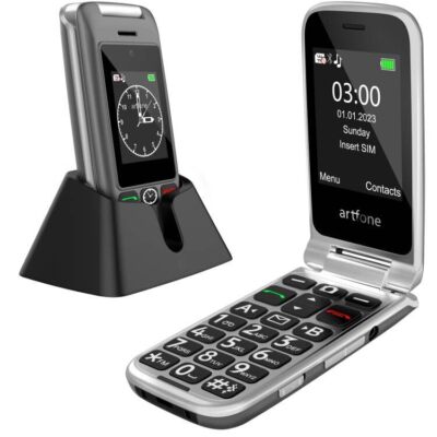 Emporia One - Zilver - Compacte flip phone met een kleurendisplay