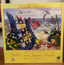 Suns Out SEASIDE SUMMER 500 Large piece Jigsaw Puzzle Beach NEW SEALED