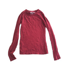FIGS Salta Seamless Womens XS Performance Underscrub Long Sleeve Top Shirt Red