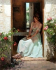 Woman reading a book Oil Painting Wall Art HD Giclee Printed on Canvas L3126