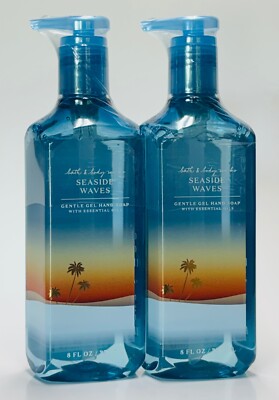 2 Bath & Body Works SEASIDE WAVES Gentle Gel Cleansing Hand Soap Wash
