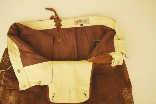Kurze leichte Lederhose Landhaus C&A Oktoberfest Stickerei guter Zustand Gr.52 - Bild 3 von 10