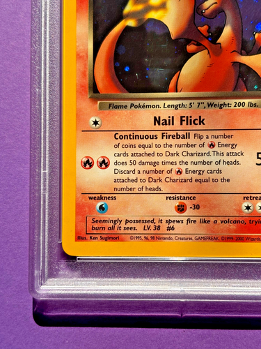 Dark Charizard PSA 8 2000 Pokemon Rocket Unlimited Holo Rare #4/82 NEW Cert *11 - 第 7/7 張圖片
