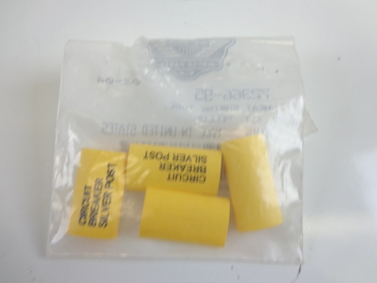 Harley Davidson Heat Shrink Tube .354 Yellow 4 Pack 72366-95