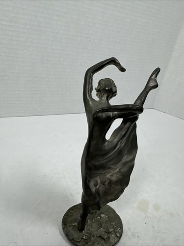 Rare Orginal And Signed By Artist Boobis Chain Pewter Sculpture Beautiful Dancer - Picture 2 of 21