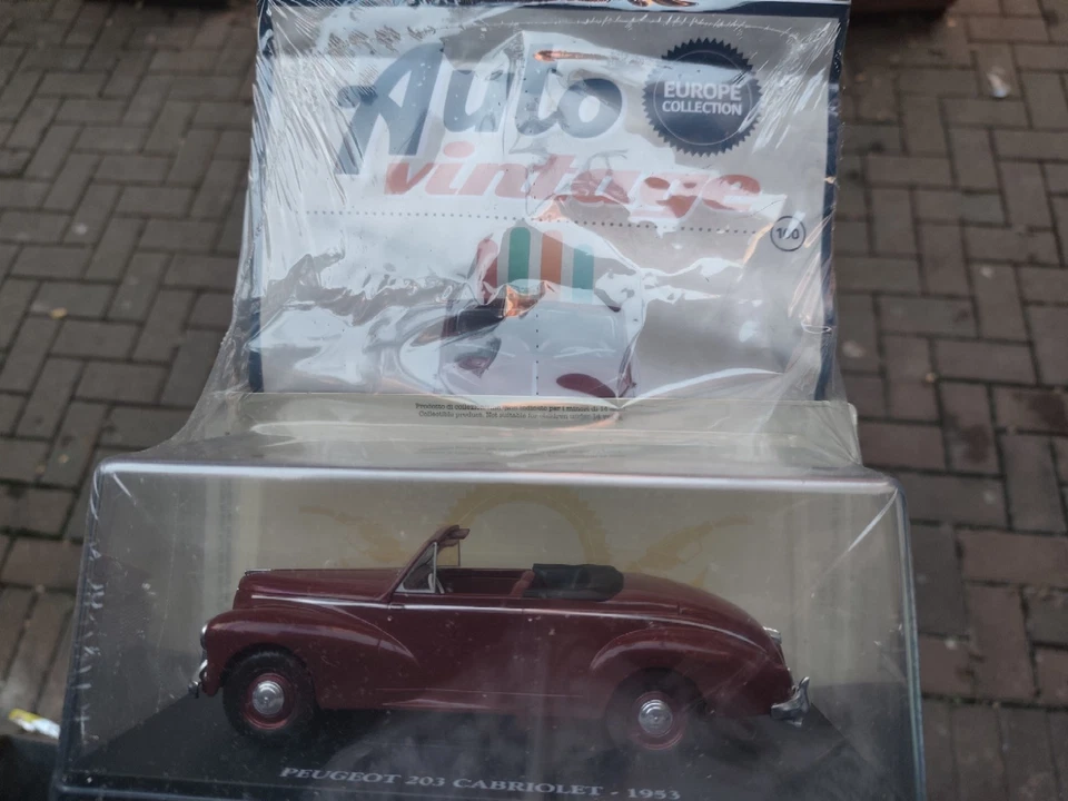 AUTO VINTAGE EUROPE COLLECTION  N.#100 PEUGEOT 203 CABRIOLET (1953) 1:24 - Immagine 3 di 4