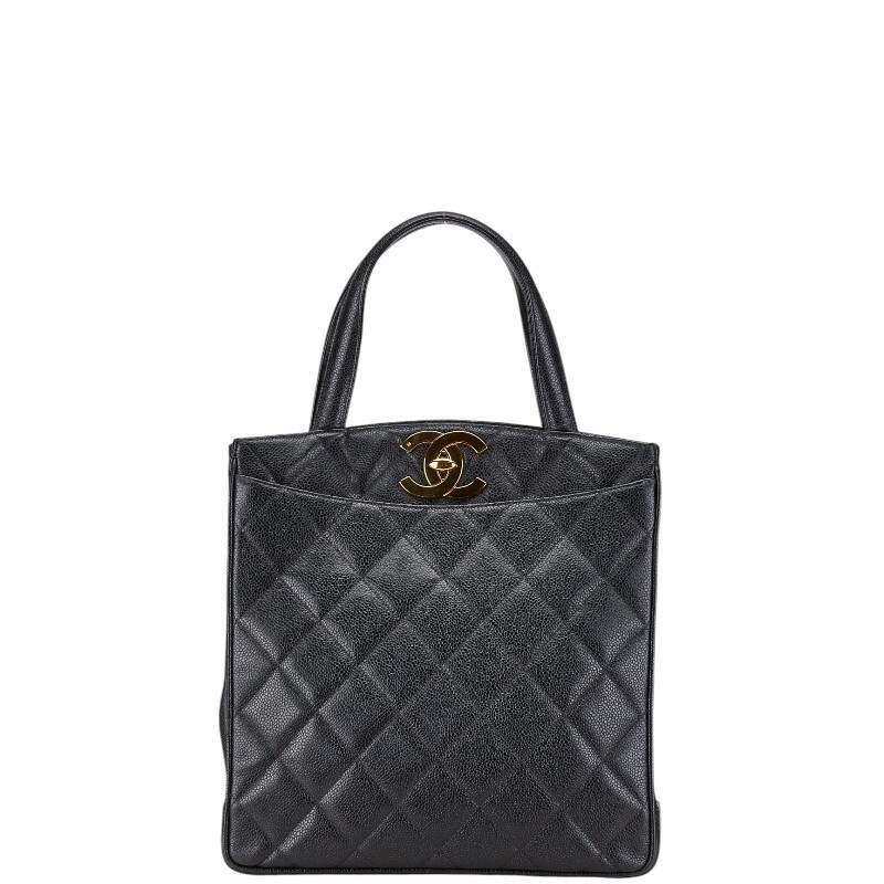 CHANEL Matelass Tote Bag Handbag Black Caviar Skin Ladies CHANEL Used