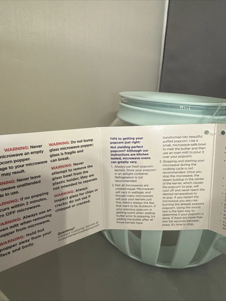 Nuevo popper palomitas de maíz Evolution Micro-Pop para uso en microondas 3 cuartos de galón. Aqua tamaño familiar Foto 4 de 4