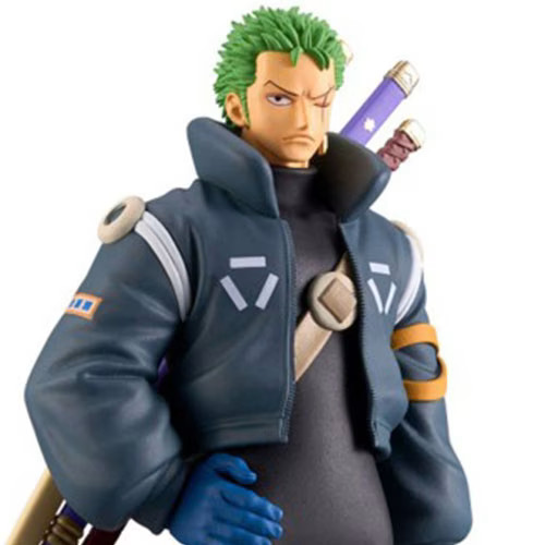Figurine Zoro Egghead One Piece idéale pour décorer un bureau de geek