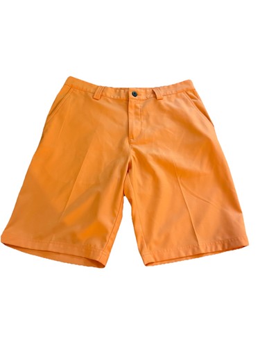 Adidas Mens Golf Shorts Orange Waist Size 32 10" Performance Stretch