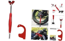  Motorcycle Rear and Front Wheel Stand Lift Trail Stand Easy And Portable - Red
