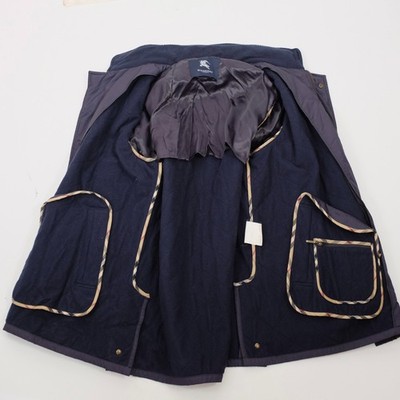 Burberry London quilted field jacket coat 54 US 44 hooded navy | eBay