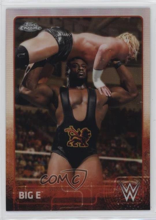 2015 Topps Chrome WWE Refractor Big E #6 0q3