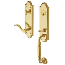 Baldwin 85350.003.Rent Manchester Handleset, Polished Brass