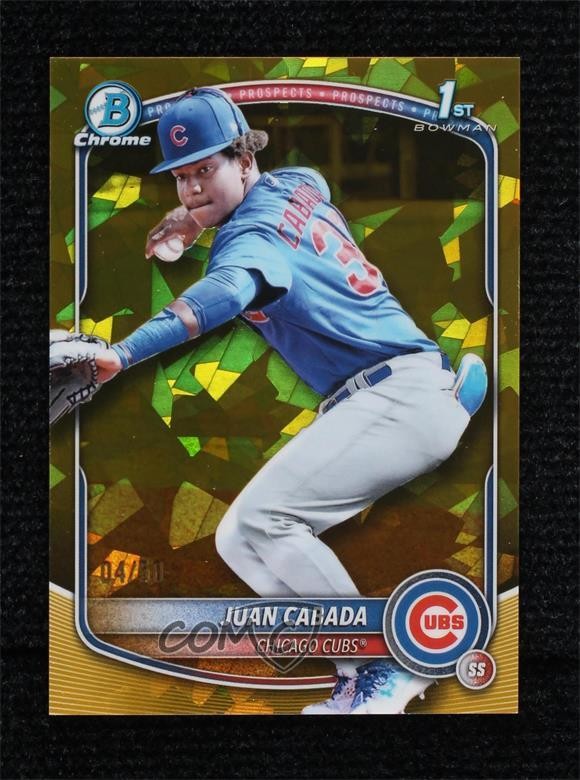 2025 Bowman Chrome Sapphire Edition Prospects Gold 4/50 Juan Cabada #BCP-207