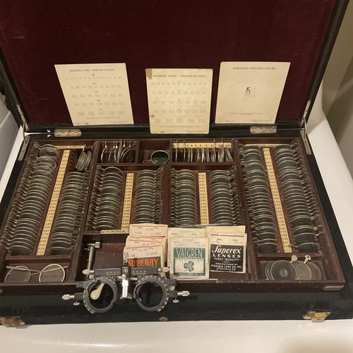 Vintage American Optical Company Optometrist Eye Vision Test Lens Kit Frame