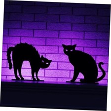 Halloween Black Cat Decoration for Indoor/Outdoor Home - 2PCS