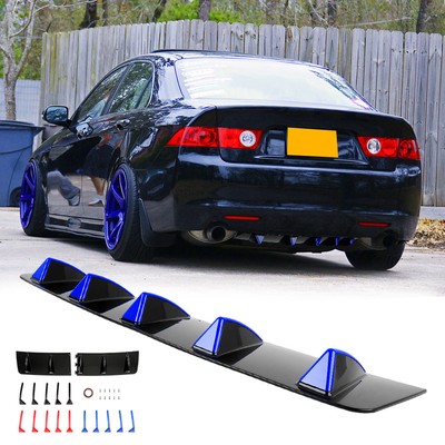 For Acura TSX 2004 2014 Rear Bumper Diffuser Spoiler Lip Splitter Glossy Black