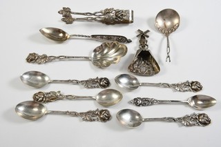O55O38 Silber Besteck Konvolut ua Silber 800 Silber 835