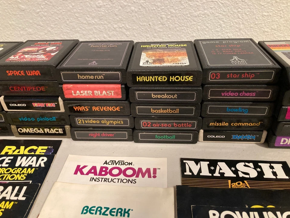 Lote Vintage de Videojuegos Atari Juegos Olímpicos Lote de Modelos Instrucciones del Programa Foto 3 de 4