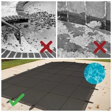 Swim Central 20 x 40 ft Deluxe Closing In-Ground Swimming Pool Leaf Net Cover