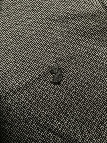 Luke 1977 Cala Mayor Mens Large Slim Size Green Mix Chevron Pattern Polo Shirt - Picture 4 of 9