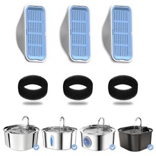 Cat Water Fountain Filters Replacement  Pre-Filter Sponges for 3.2L/108oz Au...