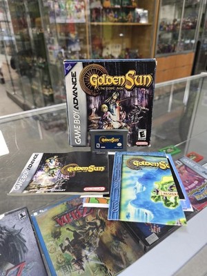 Golden Sun Nintendo GameBoy Advance GBA Complete CIB MAP Manual Tested Working