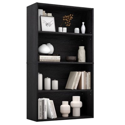 Tall Bookcase 4 Shelf Storage Organizer Adjustable Shelving Unit