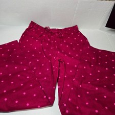 Gap Women's Polka Dot Sleep Lounge Pajama Pants Maroon Size S