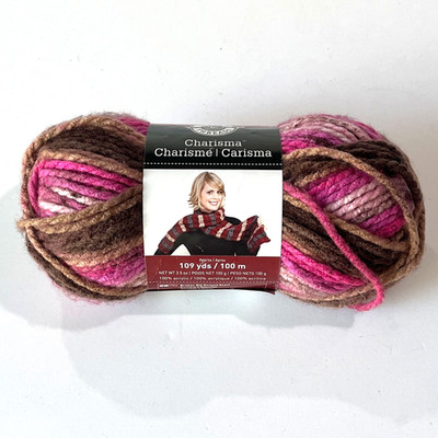 Charisma Yarn Chocolate Cupcake 21 Bulky 5 Acrylic - Loops & Threads Pink Brown