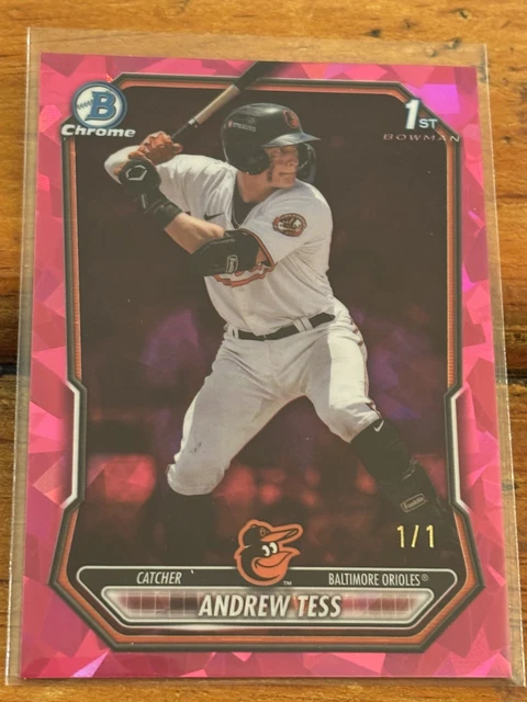 2026 Bowman Sapphire Andrew Tess Padparadscha 1/1 Orioles 1st
