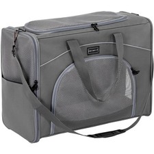 Hundetasche Flugzeug 55x40x23cm, Reisetasche für Katzen & Hunde, Grau, Flugta...